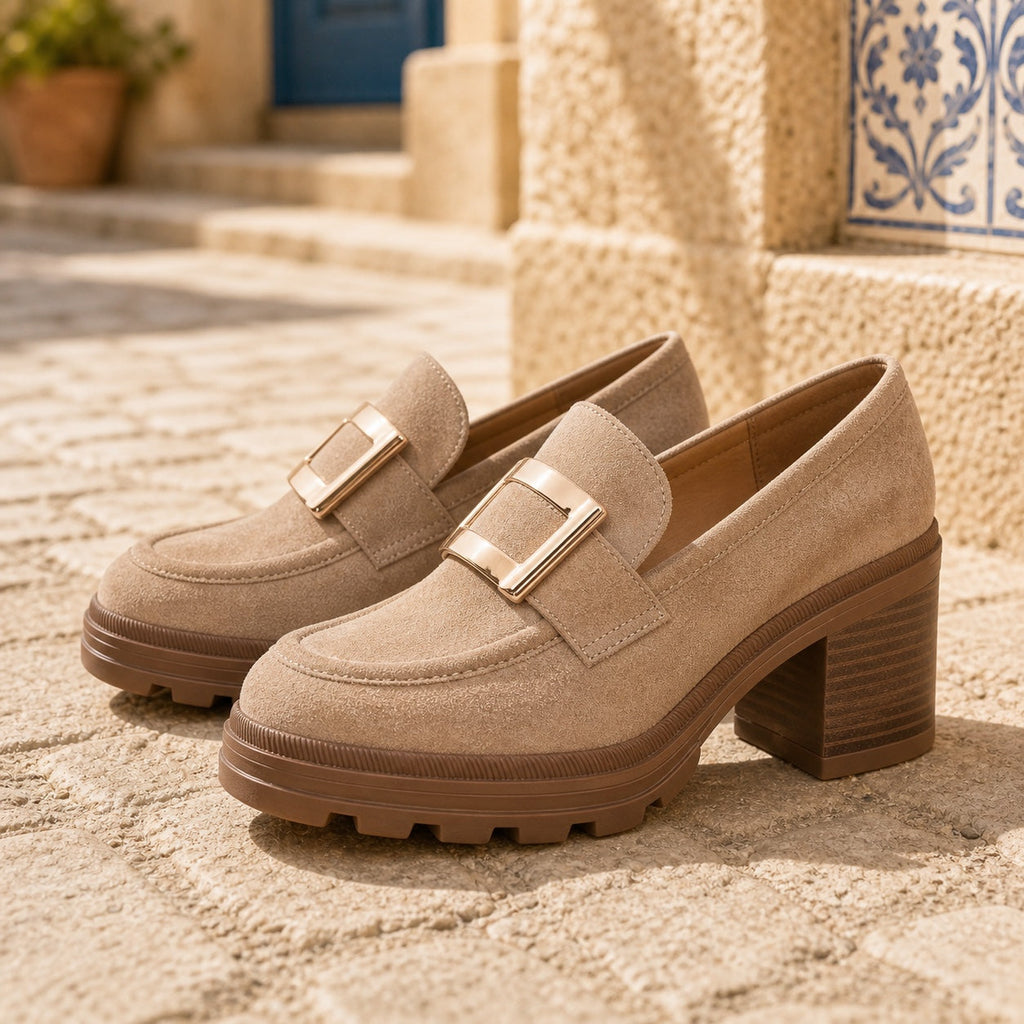 Mocassins À Talons Hauts Pour Femmes - Mediterranean Lifestyle