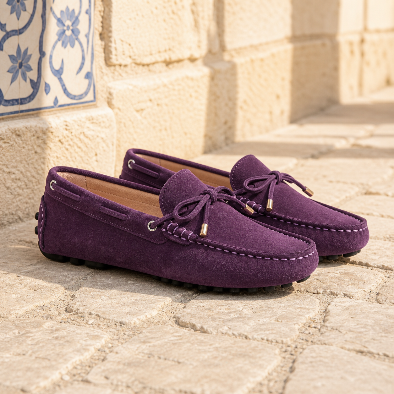 Mocassins Souples En Daim Pour Femmes - Mediterranean Lifestyle