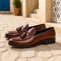Mocassins À Gland En Cuir Véritable Marron Pour Hommes - Mediterranean Lifestyle