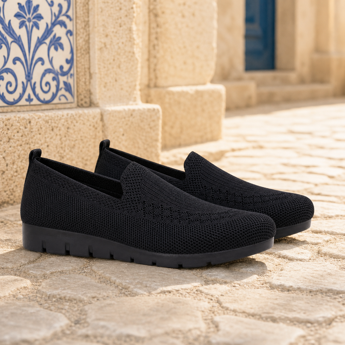 Mocassins Souples En Maille Pour Femmes - Mediterranean Lifestyle