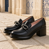 Mocassins Noirs Style Britannique Avec Nœud Papillon Pour Femmes - Mediterranean Lifestyle