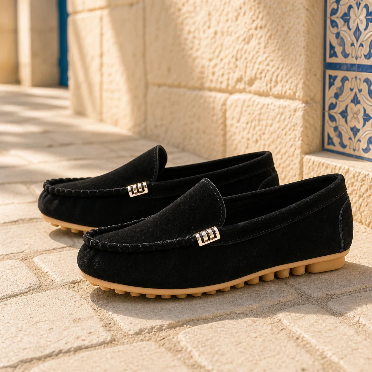 Mocassins Confortables À Crampons Pour Femme - Mediterranean lifestyle