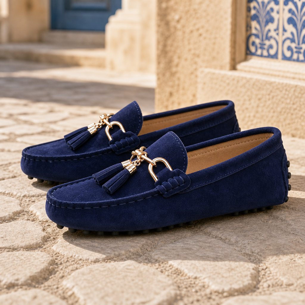 Mocassins À Semelles Souples En Daim - Mediterranean Lifestyle