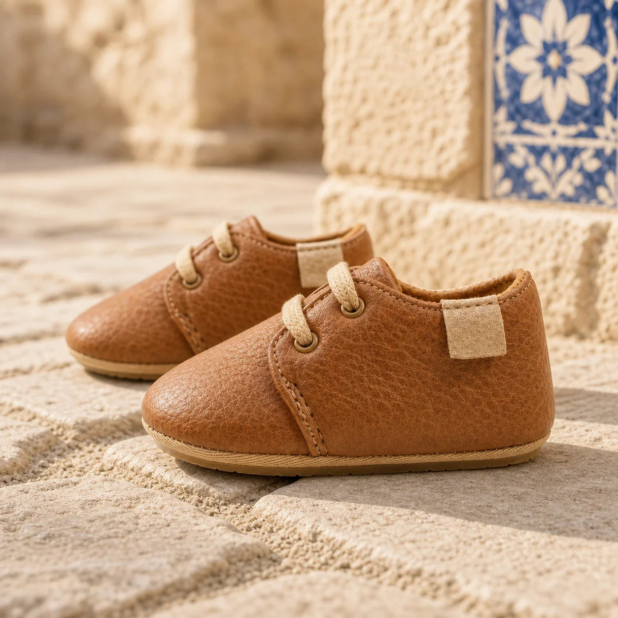 Mocassins À Lacets Et Semelle Souple Pour Bébé Garçon - Mediterranean Lifestyle