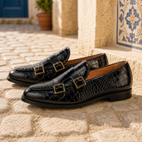 Mocassin En Cuir À Imprimé Crocodile Pour Hommes - Mediterranean Lifestyle