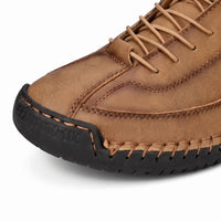 Chaussures En Cuir Décontractées Pour Hommes - Studio — Detail Close-up