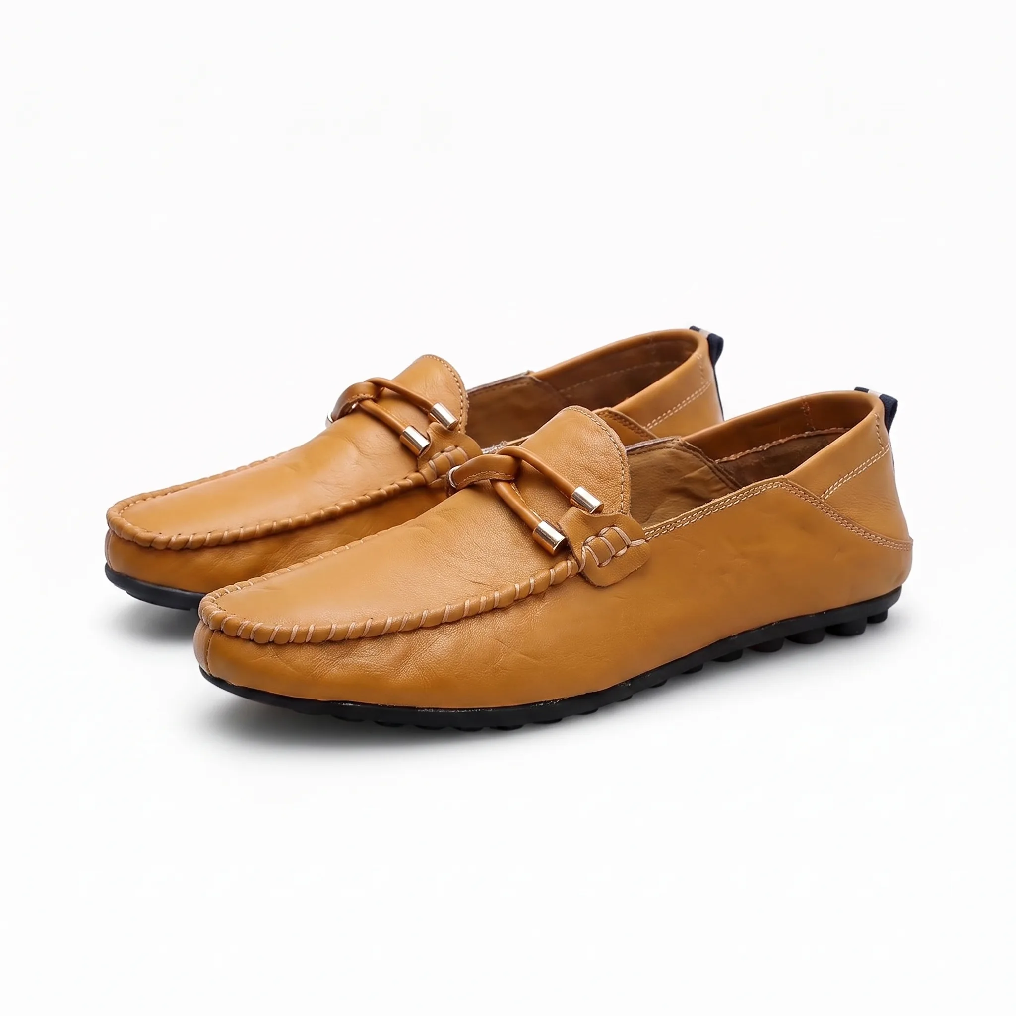 Mocassins De Mariage En Cuir Synthétique Pour Homme - Studio — Front 3/4 Pair