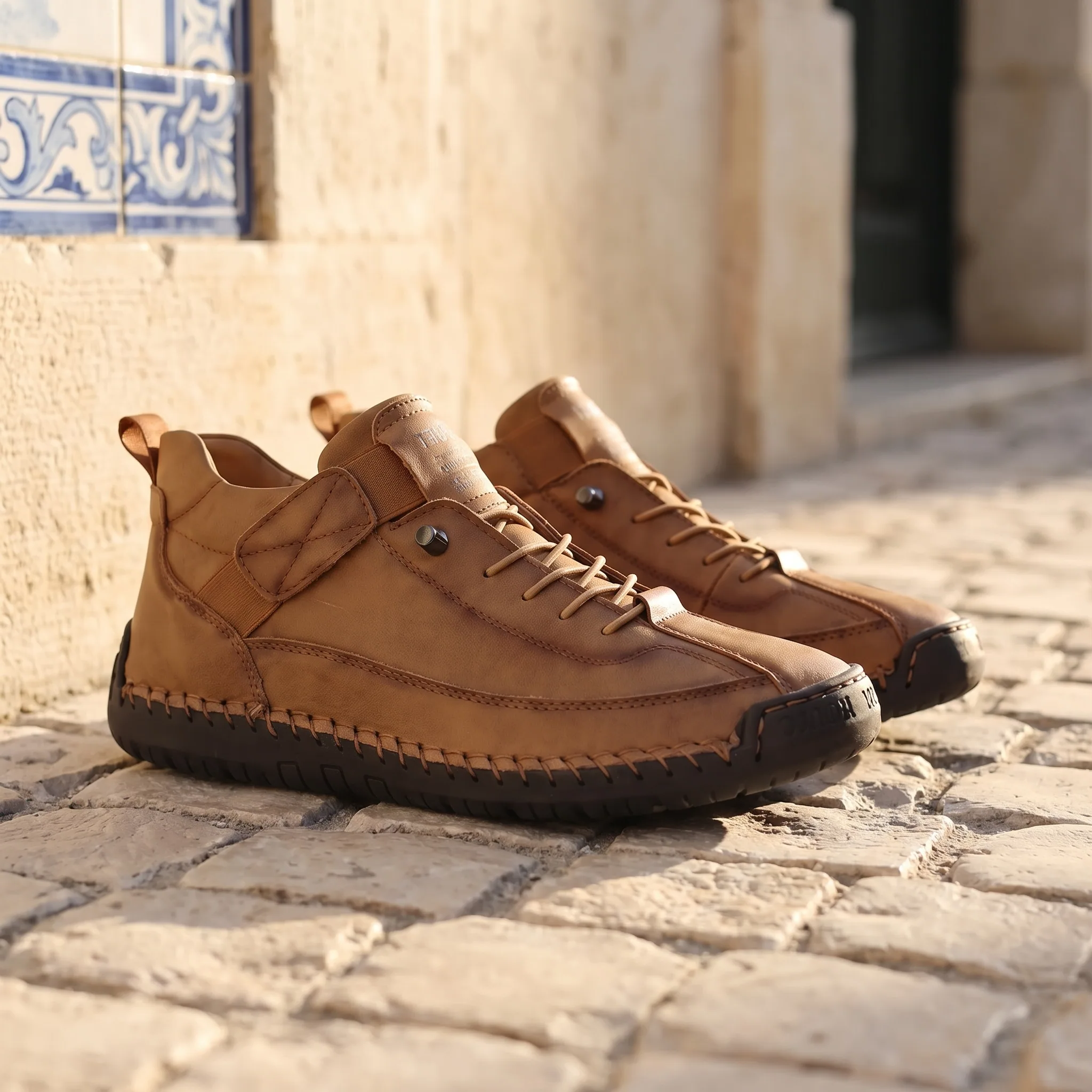 Chaussures En Cuir Décontractées Pour Hommes - Lifestyle — Mediterranean Editorial