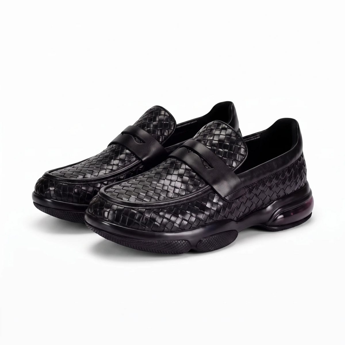 Mocassins Orthopédiques En Cuir À Plateforme - Studio — Front 3/4 Pair