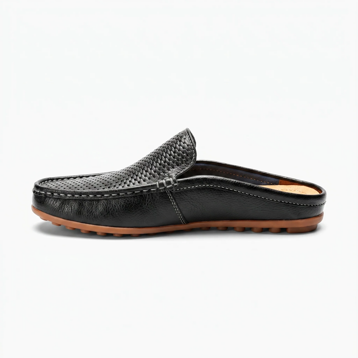 Mules Mocassins Souples En Cuir Synthétique - Studio — Side Profile