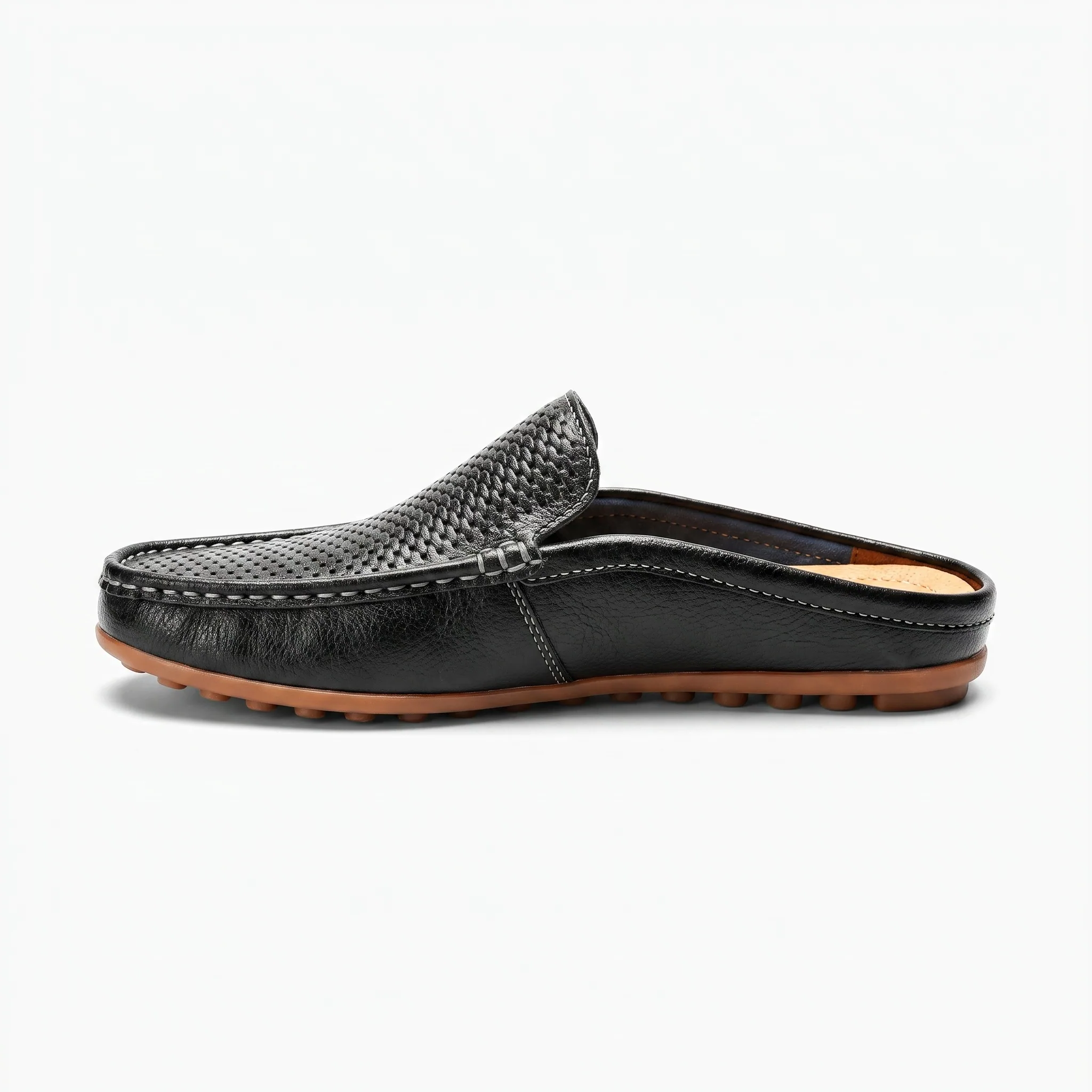 Mules Mocassins Souples En Cuir Synthétique - Studio — Side Profile