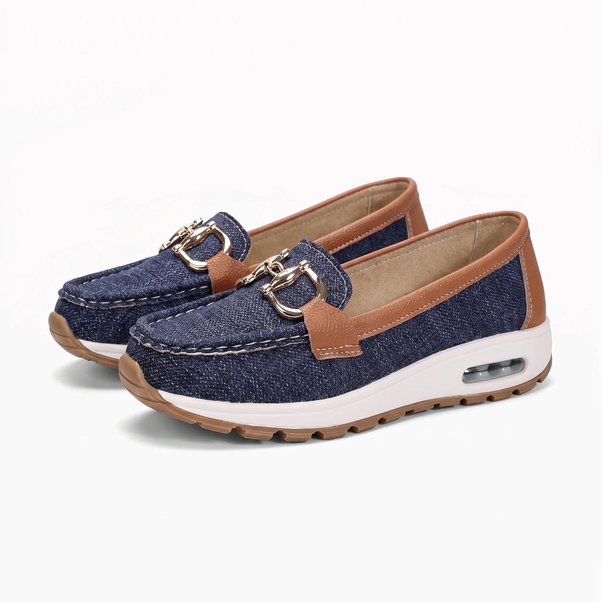 Mocassin Ballerine Avec Boucle Fine - Studio — Front 3/4 Pair