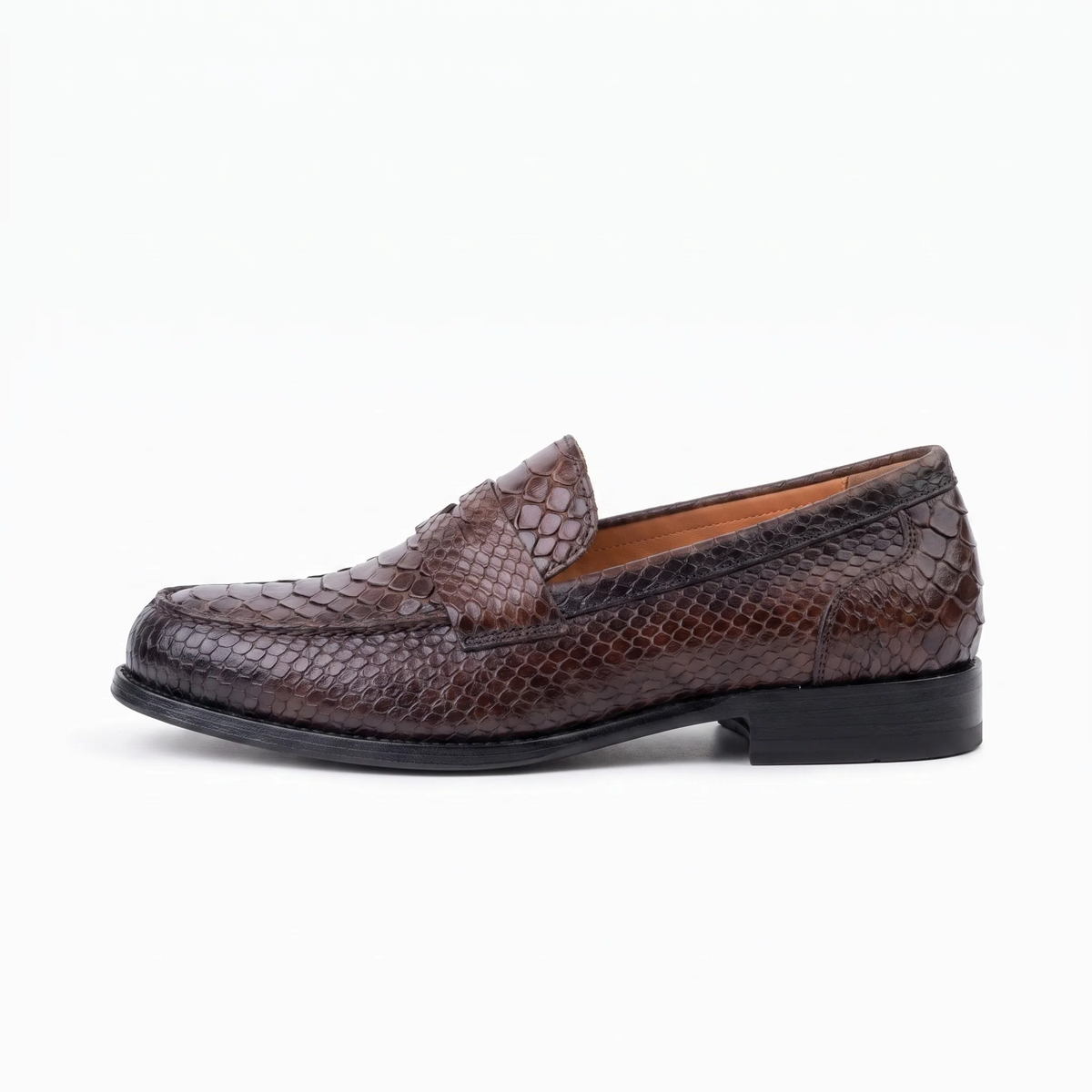 Mocassins Décontractés Marron En Cuir Véritable Pour Homme - Studio — Side Profile