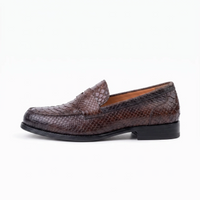 Mocassins Décontractés Marron En Cuir Véritable Pour Homme - Studio — Side Profile
