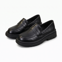 Mocassins Noir Brillant De Printemps Pour Garçons - Studio — Front 3/4 Pair