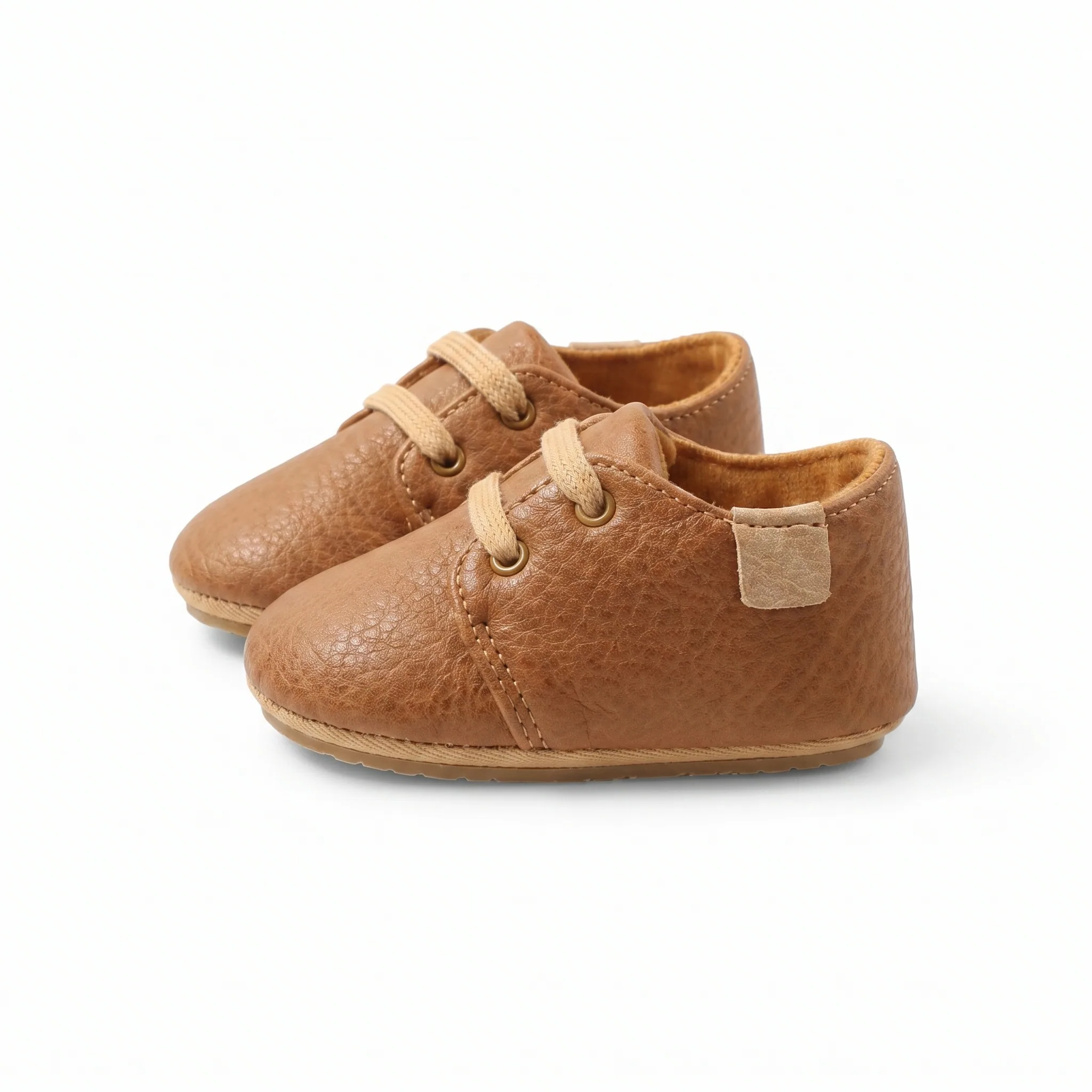 Mocassins À Lacets Et Semelle Souple Pour Bébé Garçon - Studio — Front 3/4 Pair
