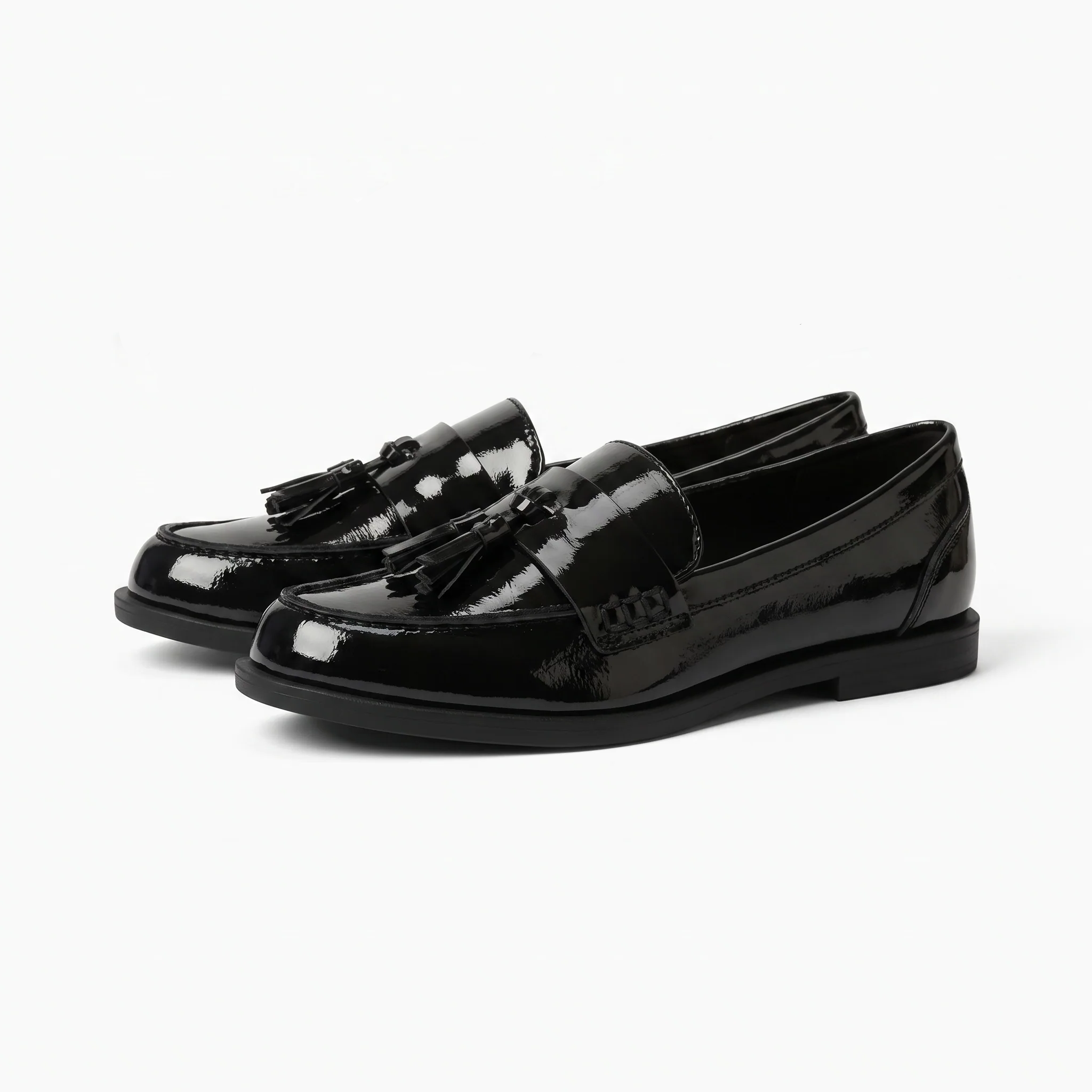 Mocassins Décontractés Souples En Cuir Pour Garçons - Studio — Front 3/4 Pair