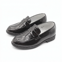 Mocassins Polyvalents En Cuir Vernis Pour Garçons - Studio — Front 3/4 Pair