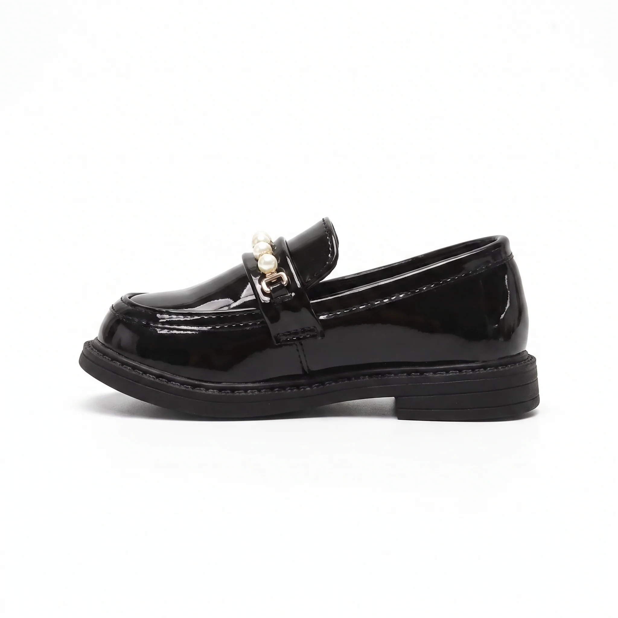 Mocassins En Cuir Et Perles Pour Filles - Studio — Side Profile