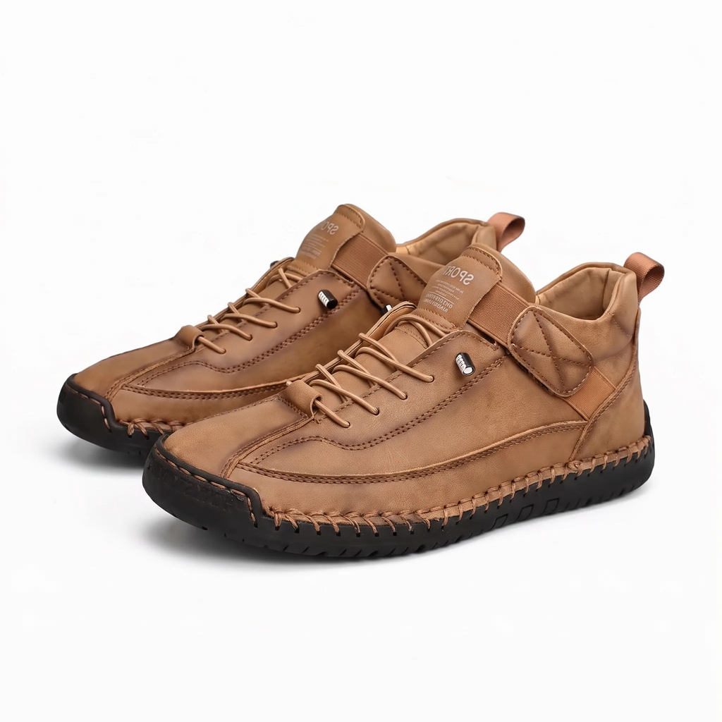 Chaussures En Cuir Décontractées Pour Hommes - Studio — Front 3/4 Pair