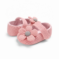 Mocassins Mignons À Fleurs Pour Bébé Fille - Studio — Front 3/4 Pair