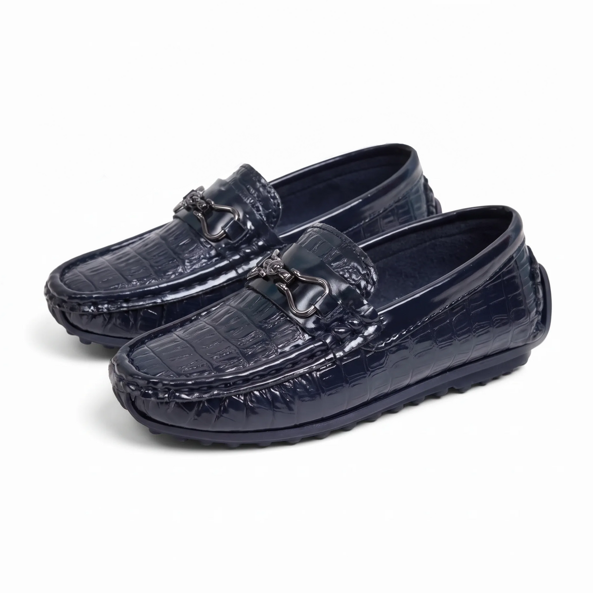 Mocassins Vernis Pour Enfants - Studio — Front 3/4 Pair