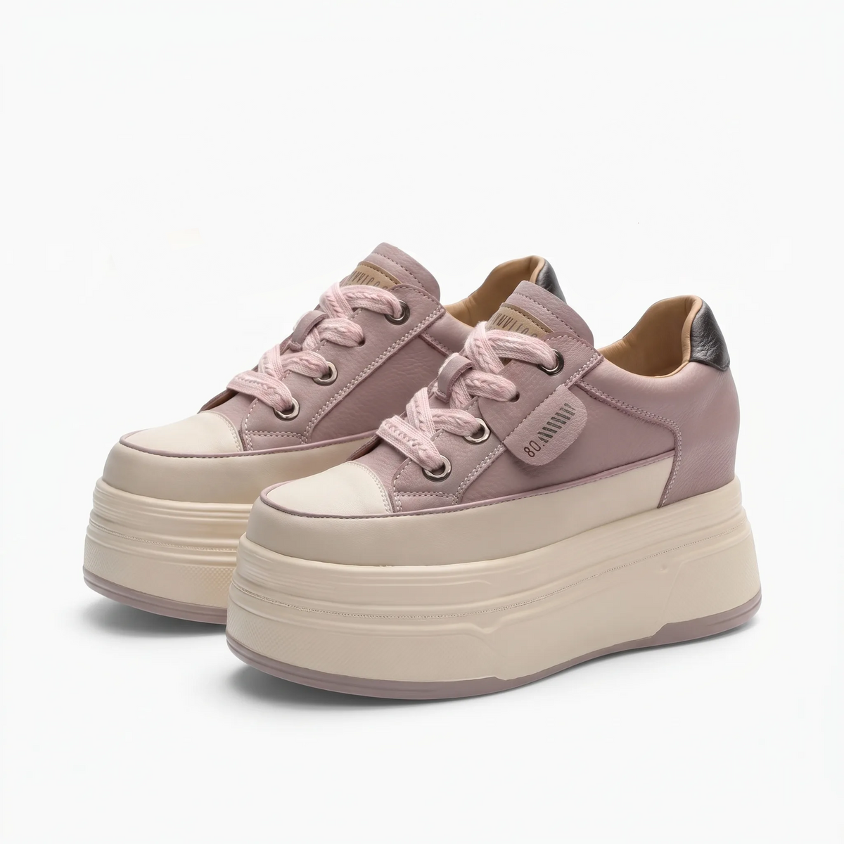 Mocassins À Plateforme À Lacets Pour Femmes - Studio — Front 3/4 Pair