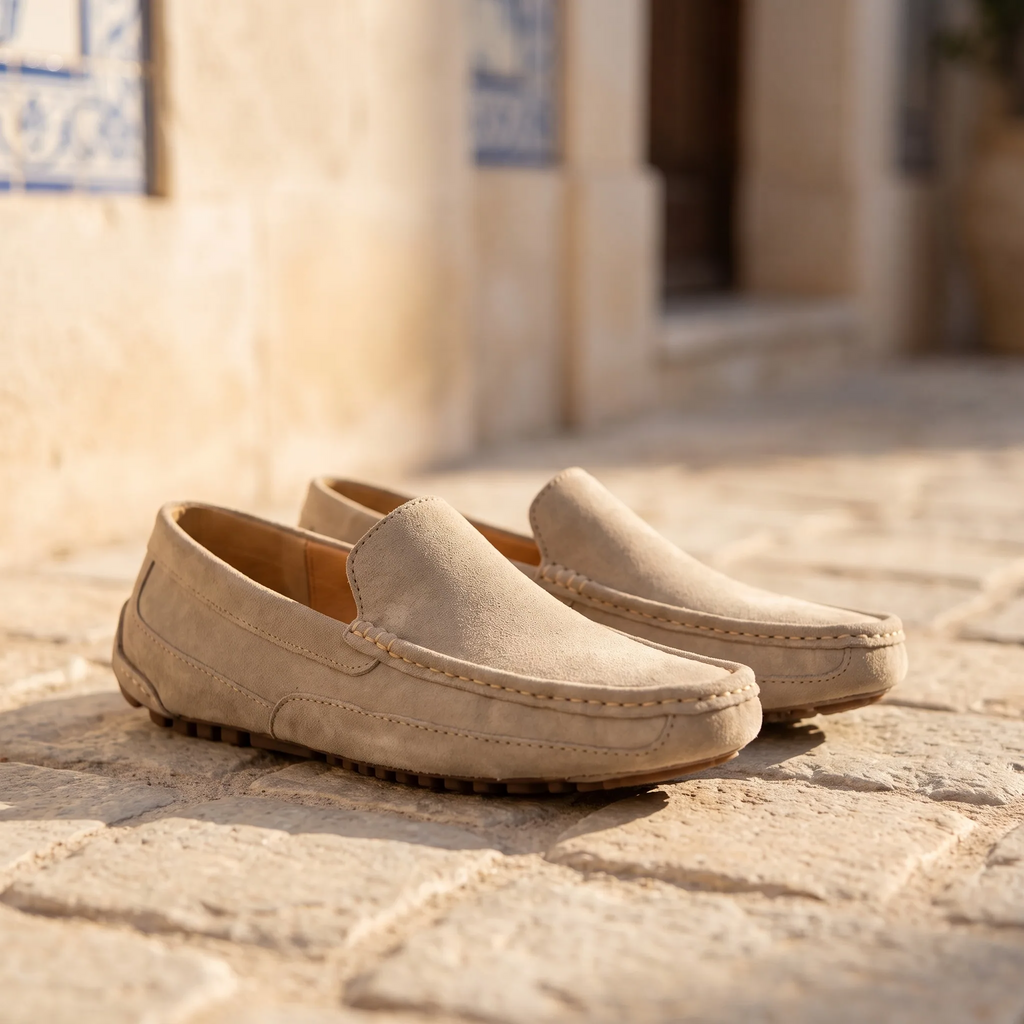 Mocassins Classiques En Cuir Véritable Respirants - Lifestyle — Mediterranean Editorial