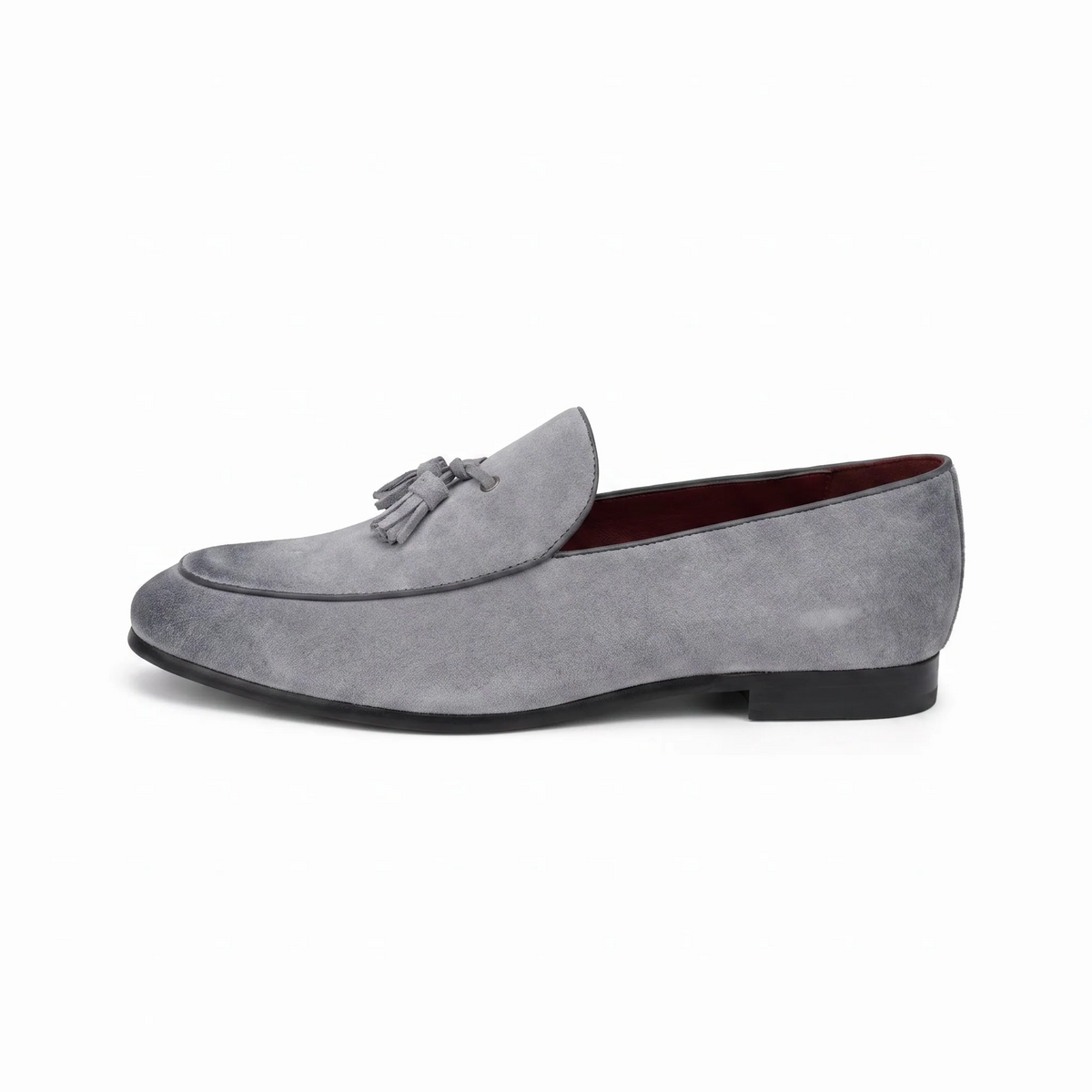 Mocassins En Daim Véritable Souple Et Classique À Glands Pour Homme - Studio — Side Profile