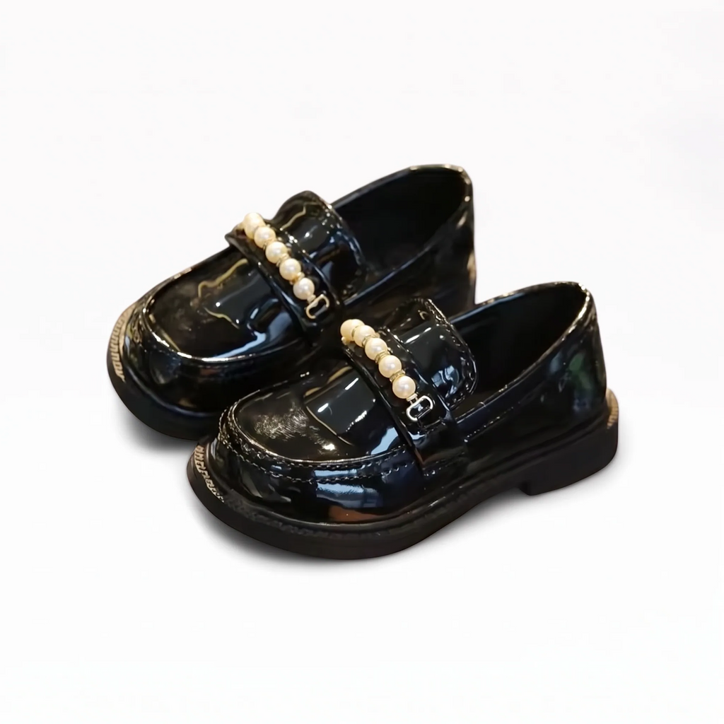 Mocassins En Cuir Et Perles Pour Filles - Studio — Front 3/4 Pair