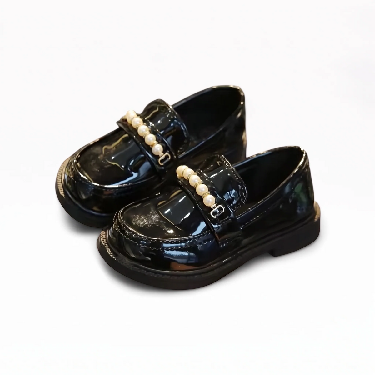Mocassins En Cuir Et Perles Pour Filles - Studio — Front 3/4 Pair
