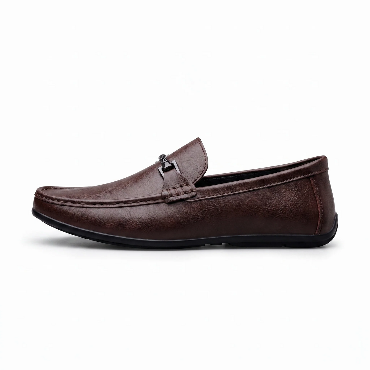 Mocassins En Cuir Véritable Avec Mors Pour Homme - Studio — Side Profile