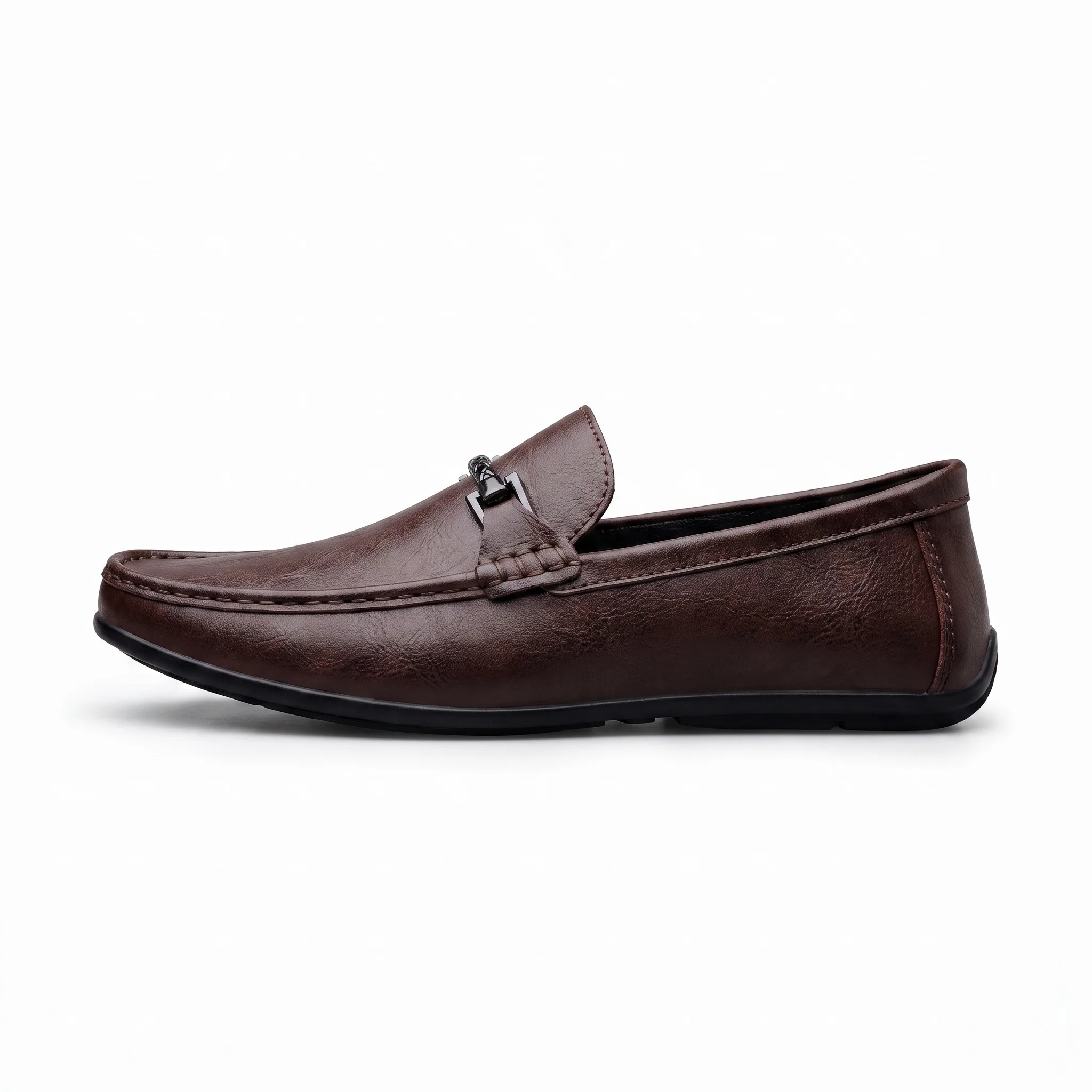 Mocassins En Cuir Véritable Avec Mors Pour Homme - Studio — Side Profile