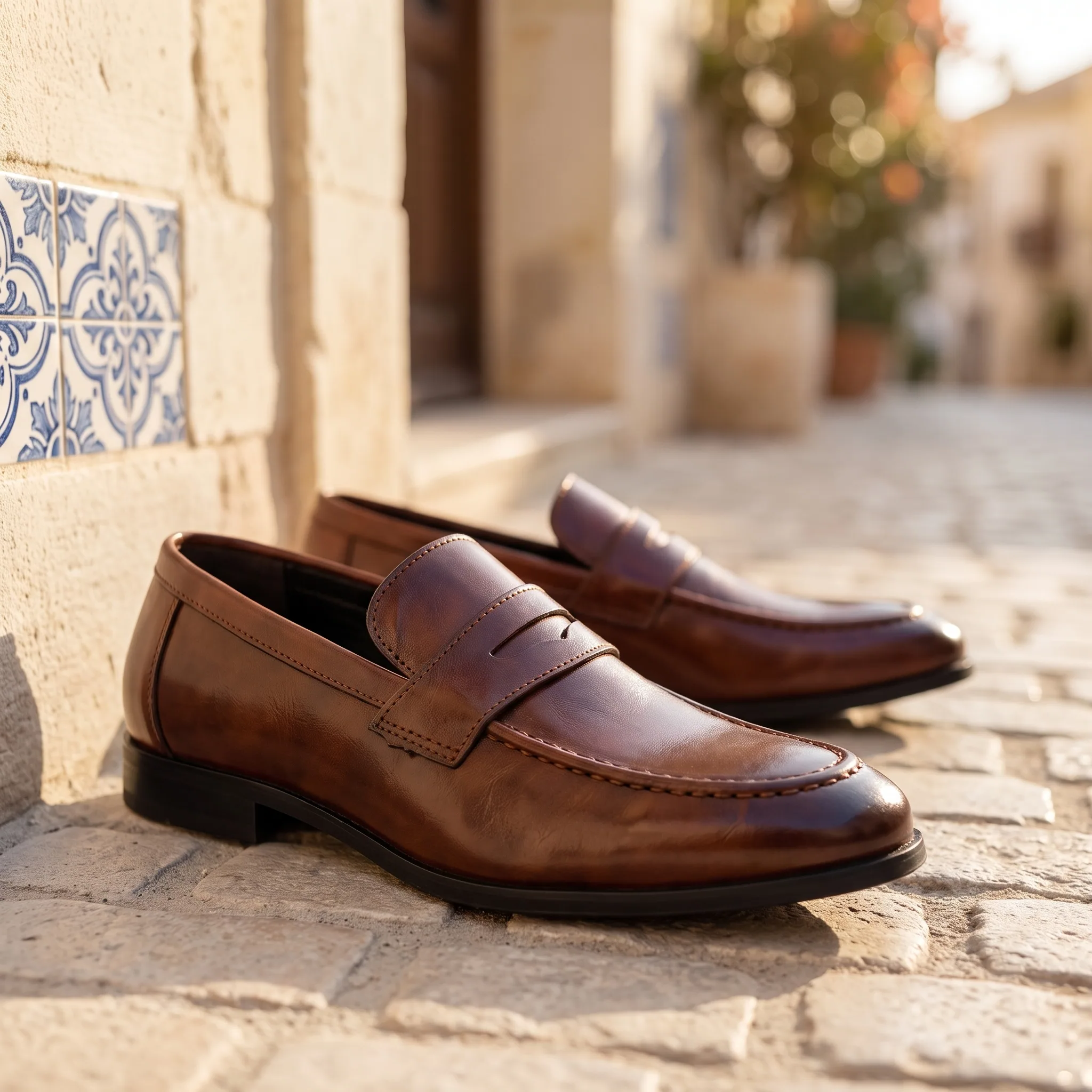 Mocassin Cuir Homme Semelle Gomme - Lifestyle — Mediterranean Editorial