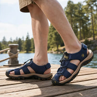 Kairo Cuir Sandales Pêcheur – Confort Estival Souple Marche Chaussures - Bleu - Lifestyle — Worn Editorial