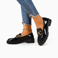 Mocassins À Plateforme De Style Britannique Pour Femme