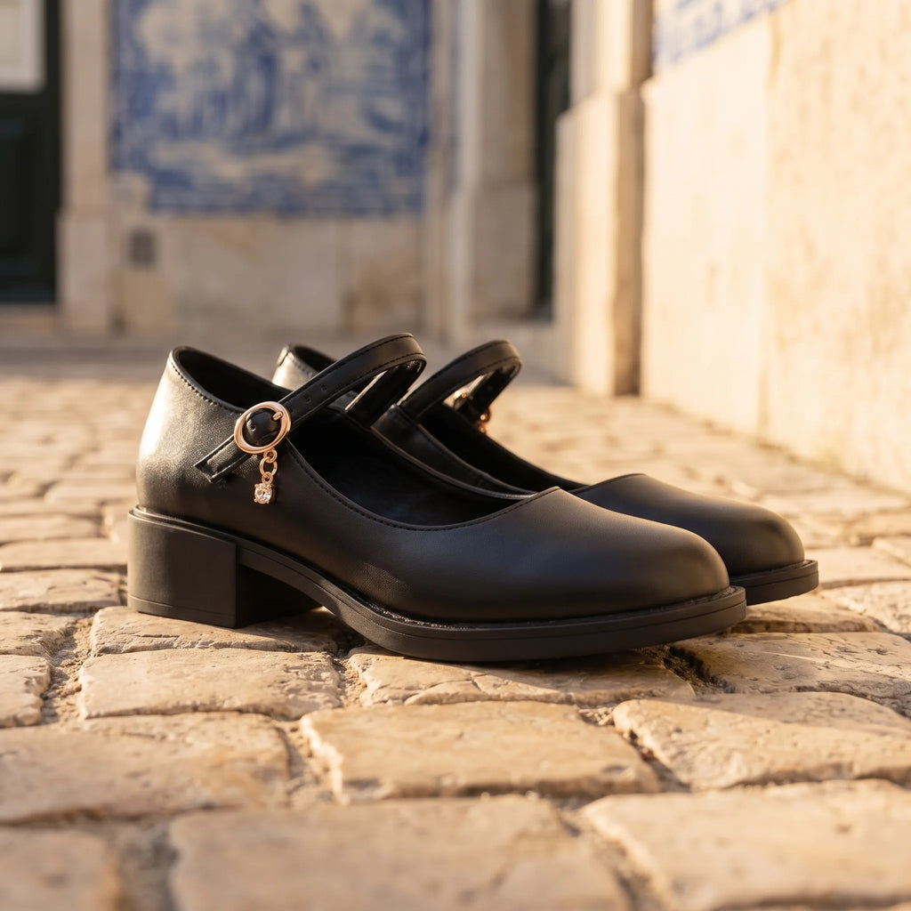 Mocassin À Talons Carrés Élégants - Lifestyle — Mediterranean Editorial