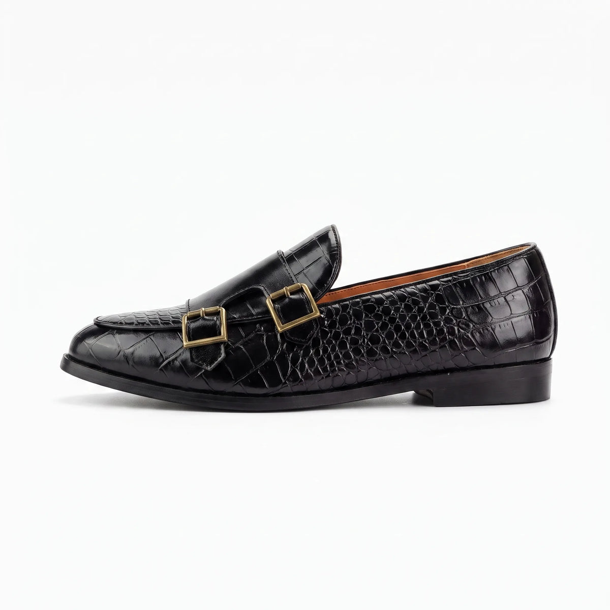 Mocassin En Cuir À Imprimé Crocodile Pour Hommes - Studio — Side Profile