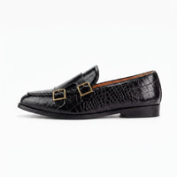 Mocassin En Cuir À Imprimé Crocodile Pour Hommes - Studio — Side Profile