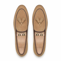 Mocassins à Gland En Daim Beige Pour Homme - Studio - Top view