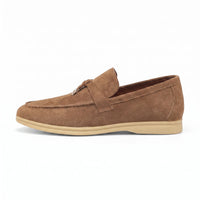 Mocassins À Glands En Daim Camel Pour Homme - Studio — Side Profile