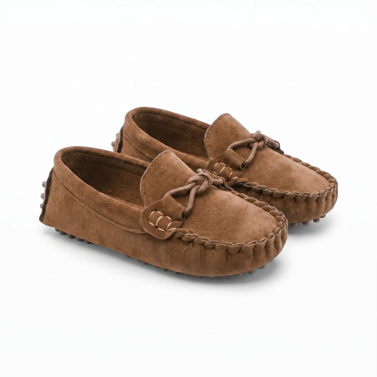 Mocassins À Nœud Papillon Pour Enfants - Studio — Front 3/4 Pair Image