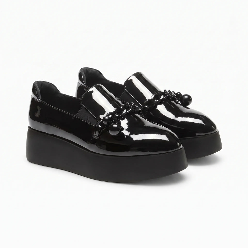 Mocassins À Plateforme À Chaine Métallique - Studio — Front 3/4 Pair