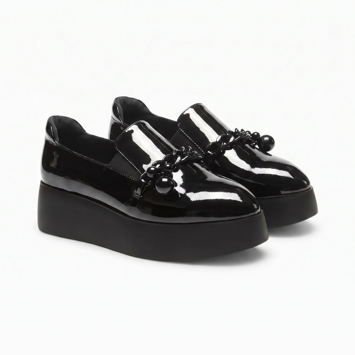 Mocassins À Plateforme À Chaine Métallique - Studio — Front 3/4 Pair