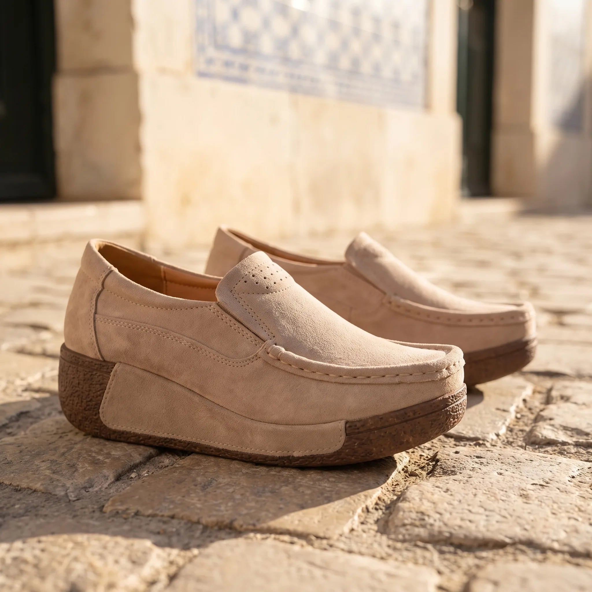 Mocassins À Plateforme Confortable Pour Femme - Lifestyle — Mediterranean Editorial