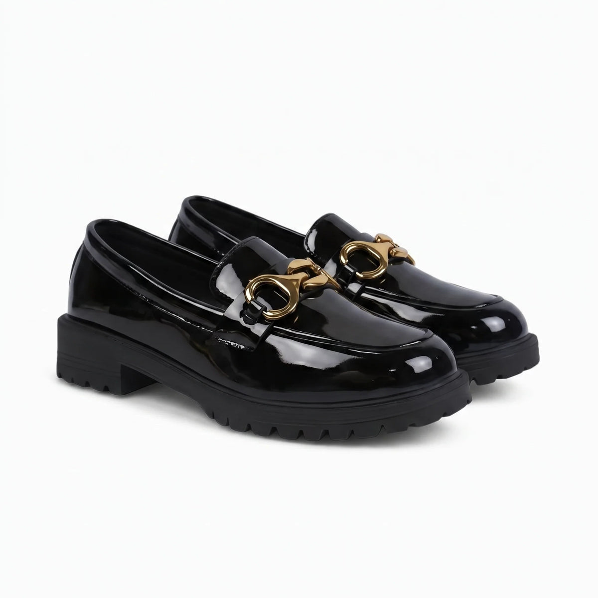 Mocassins À Plateforme De Style Britannique Pour Femme - Studio — Front 3/4 Pair