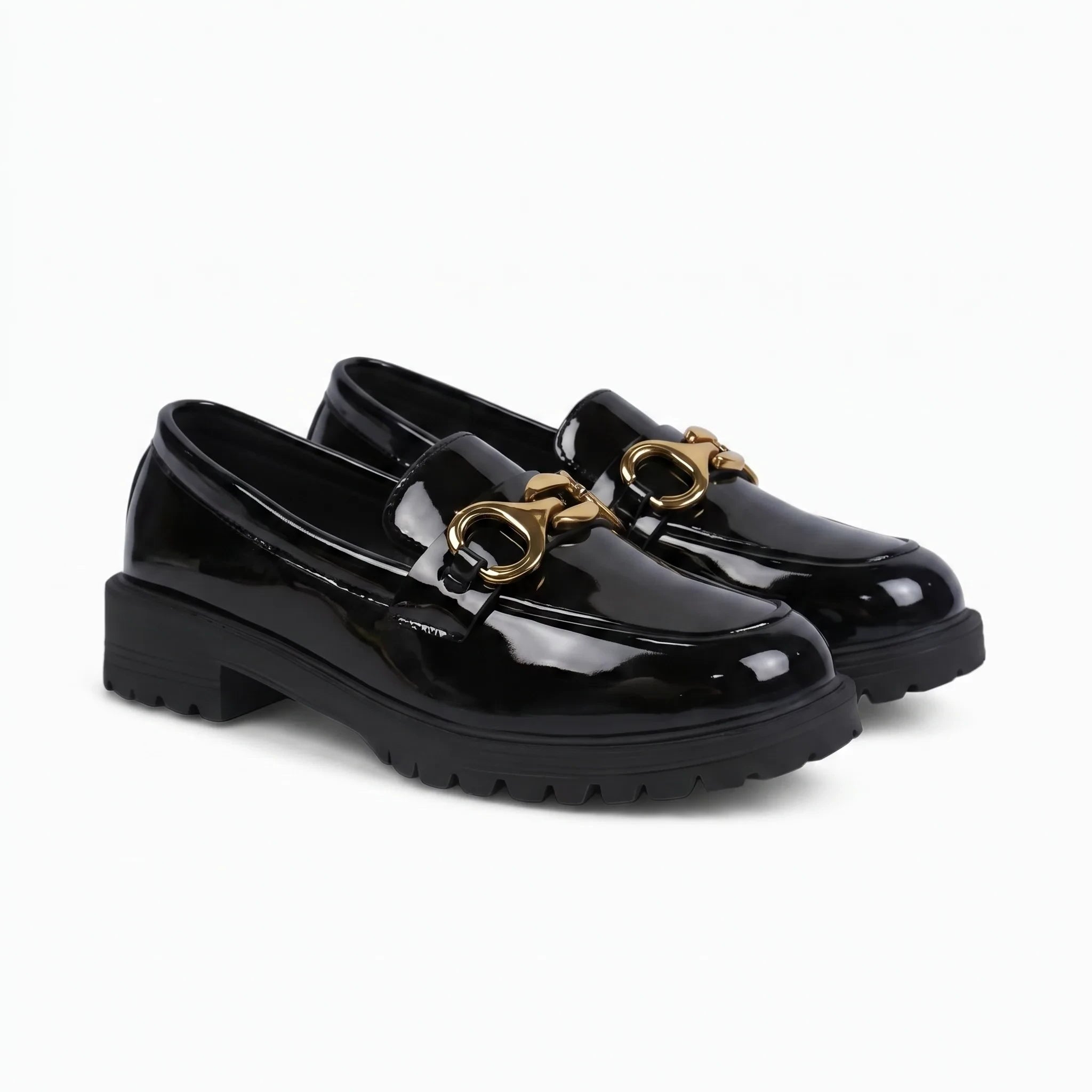 Mocassins À Plateforme De Style Britannique Pour Femme - Studio — Front 3/4 Pair