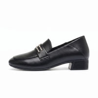 Mocassins À Talon Carré Avec Une Semelle En Cuir Régénéré - Studio — Side Profile