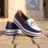 Mocassins Bicolores À Plateforme Pour Femmes - Lifestyle — Mediterranean Editorial