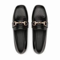 Mocassins Carrés En Cuir Véritable Pour Femmes - Studio - Top view
